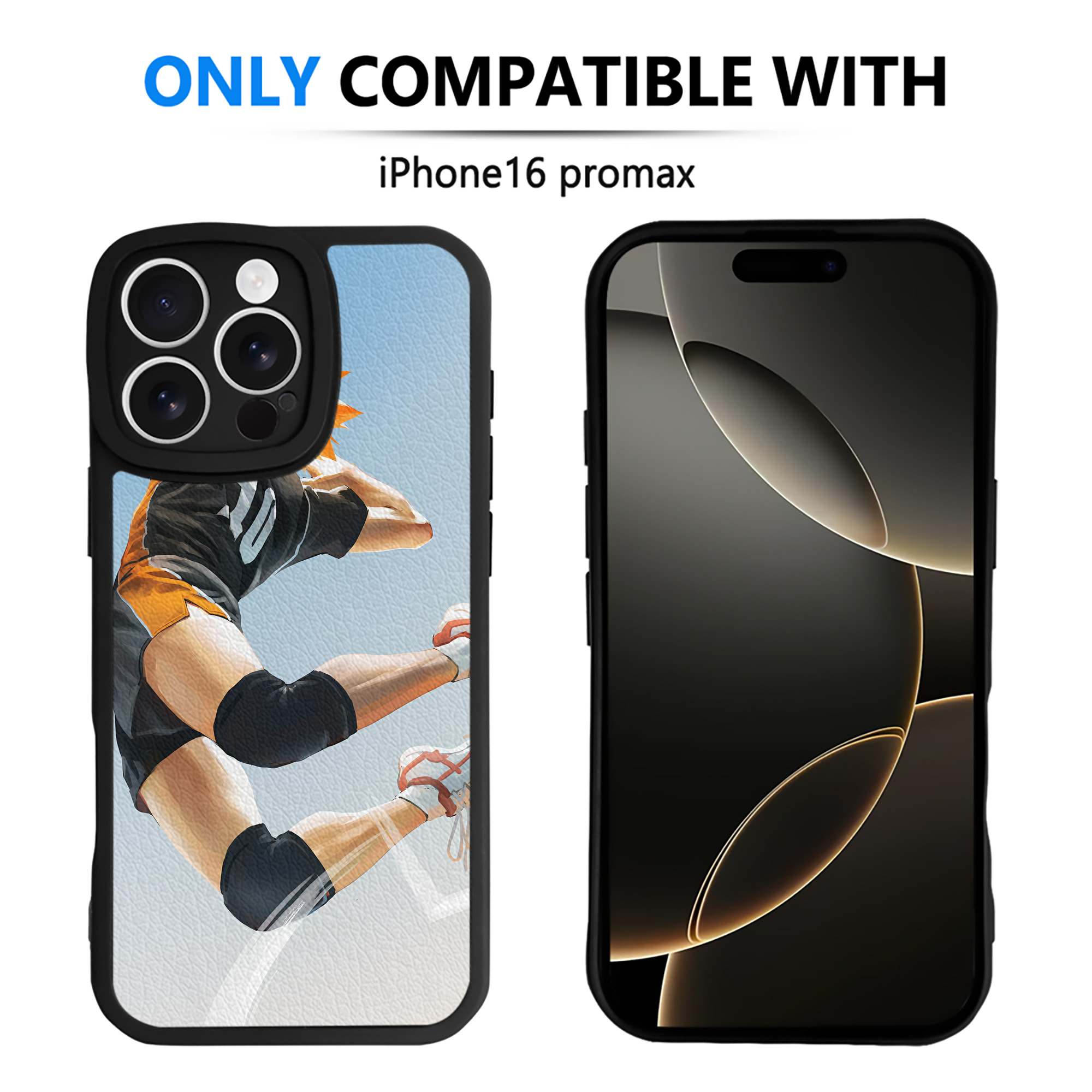 （画像用） ハイキュー!! Haikyu!! 【iPhone 16シリーズ対応】シリコンスマホケース（レザー調） 材質：シリコン